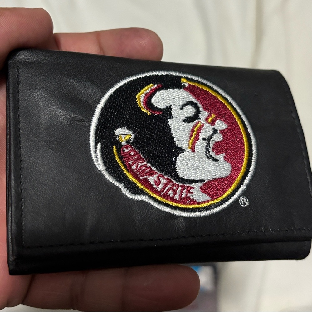 Florida State Seminoles NCAA Embroidered Leather Tri-fold Wallet